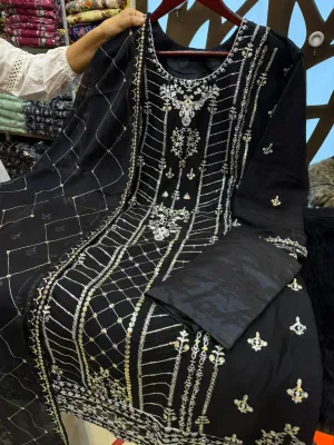 Luxury Stitched Chiffon Party 3Pc Set